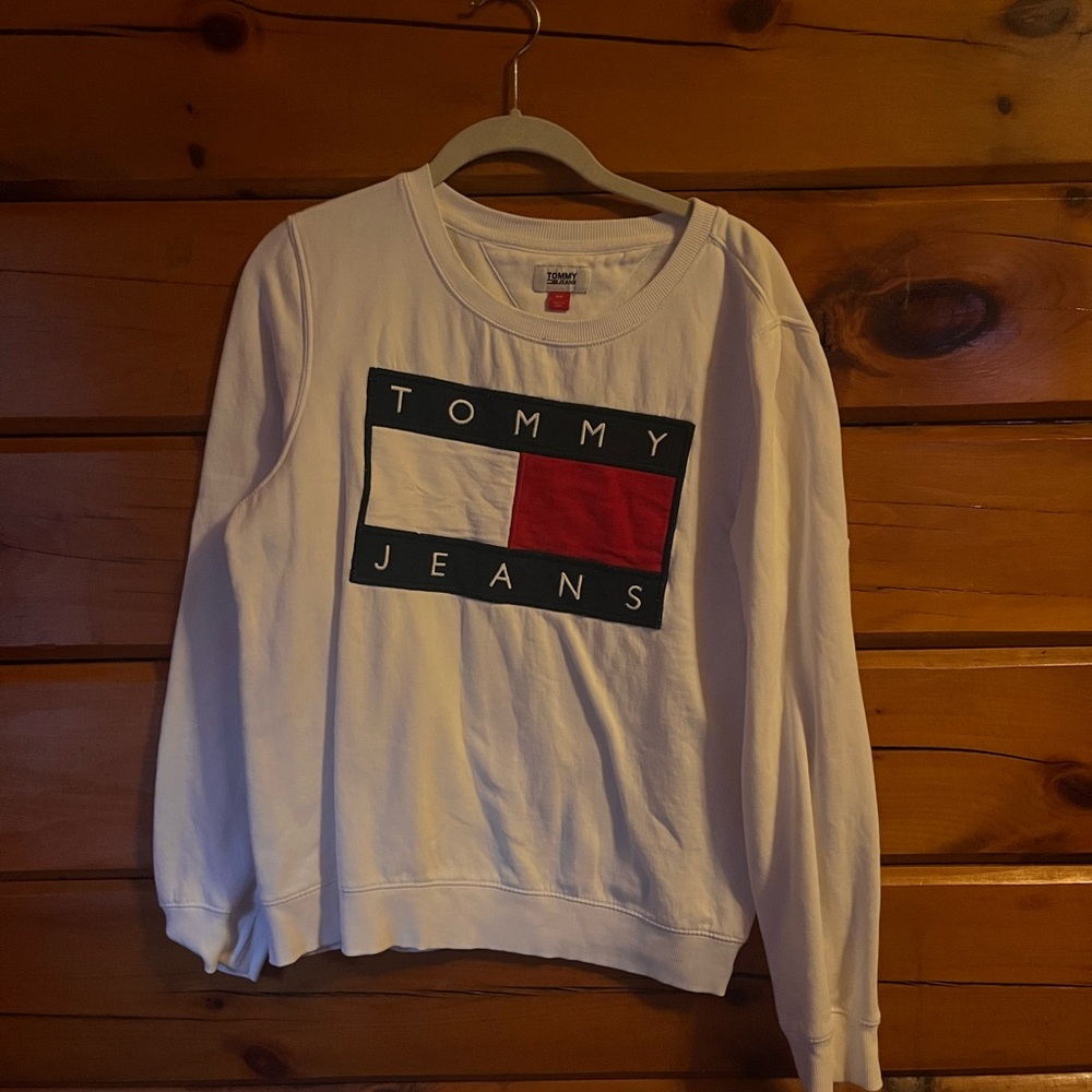 Tommy Hilfiger White Crew Neck Sweater